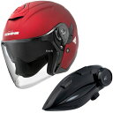 【メーカー在庫あり】 HK-172+i コミネ KOMINE フルフェイスヘルメット&モーターサイクルインターカム マットメタルレッド Lサイズ HK-172 ...
