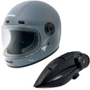 【メーカー在庫あり】 HK-190+i コミネ KOMINE フルフェイスヘルメット&モーターサイクルインターカム バサルトグレー Lサイズ HK-190 + ...