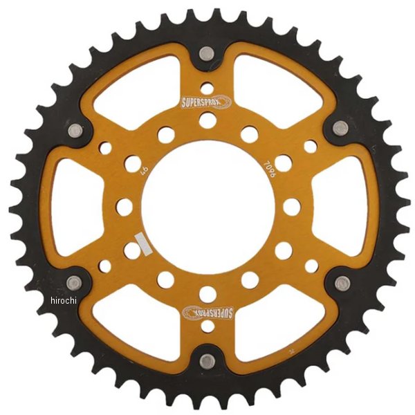 【メーカー在庫あり】 スーパースプロックス SUPERSPROX リアスプロケット ステルス 530-46T ゴールド ..