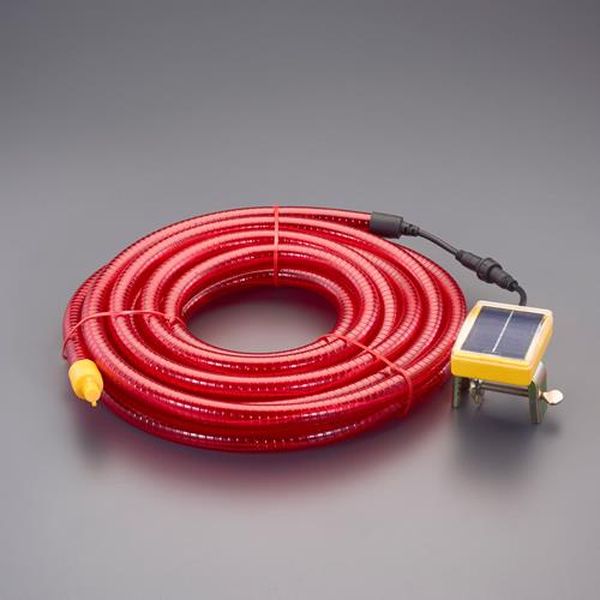 【メーカー在庫あり】 エスコ ESCO 10m 自動点滅LEDピカピカチューブ（ソーラーパネル付） EA983FX-11 HD店