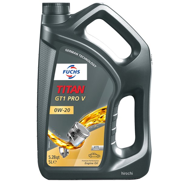 フックス FUCHS エンジンオイル TITAN GT1 PRO V容量:5L粘度:0W-20【承認】VOLVO VCC RBS0-2AE【規格】ACEA A1/B1【仕様説明】フックス独自開発のXTL?テクノロジーを採用したエンジンオイルのフラッグシップシリーズです。環境配慮型のオイルでありながら、優れた潤滑性能によりエンジン内部を極限状態まで保護するとともに、抜群の始動性とオイル消費防止性を実現した最高級グレードオイルです。Volvo VCCRBS0-2Aを必要とするガソリンおよびディーゼルエンジンに最適です。独自の添加剤技術により、優れた潤滑性、低燃費性を発揮。最新のVOLVO車向けに特別に設計され、CO2排出量を削減。※パッケージデザインは変更になる場合がございます。予めご了承下さい。A602217479楽天 HD店