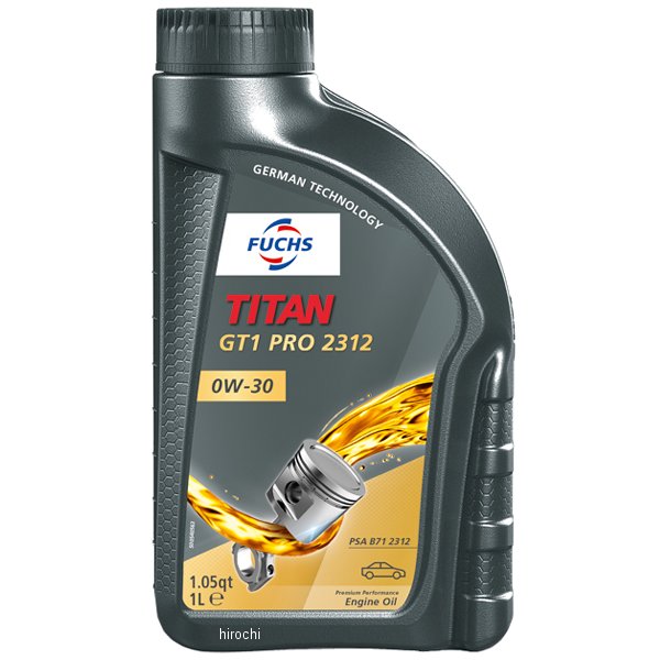 フックス FUCHS エンジンオイル TITAN GT1 PRO 2312 0W-30 1L A602010650 HD店