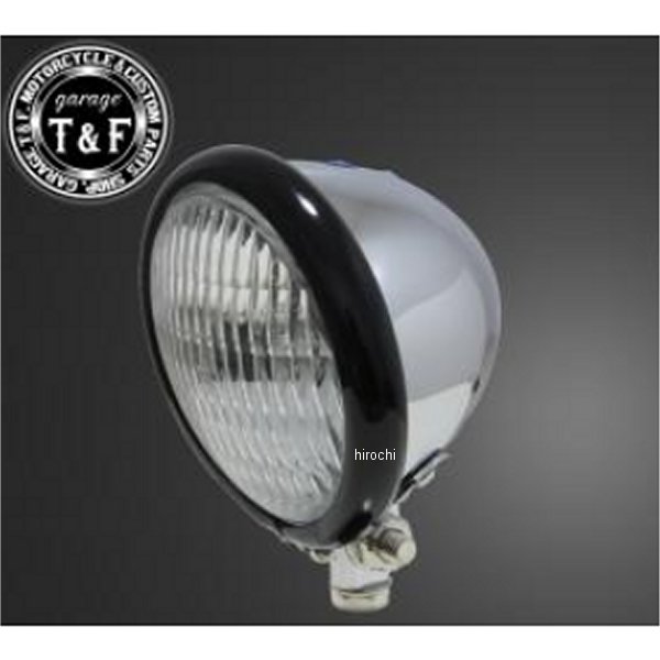 ガレージT＆F 4.5インチベーツライト ブラック/メッキ/クリアーレンズ+ステーE 250TR 6080277 HD店