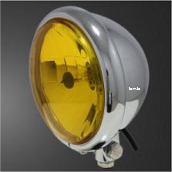 ガレージT＆F 5.75インチベーツライト オールメッキ/イエローレンズ+ステーB ドラッグスター400クラシック 6080705 HD店