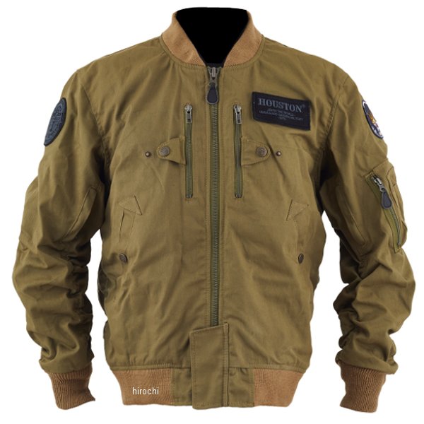 HTVA-2424 ヒューストン HOUSTON 2024年秋冬モデル ジャケット MA-1 COTTON DRAGON M/C カーキ XLサイ..