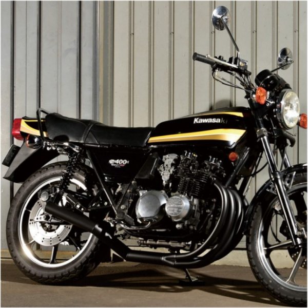 【メーカー在庫あり】 エムテック中京 M-TEC中京 MRS フルエキゾースト ショート管 Z400FX 黒 MRS-MUK40-06B HD店