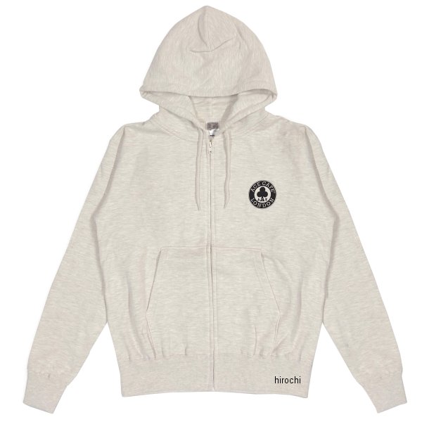 エースカフェロンドン ACE CAFE LONDON 2024年秋冬モデル ジップ フーディー Live to Ride オートミー..