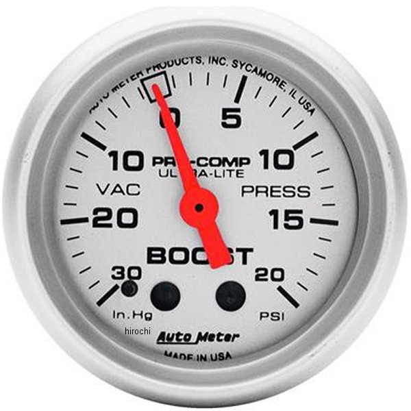  オートメーター Autometer Ultra-Lite 52mm 20 PSI メカニカル ブーストゲージ atm4301 HD店