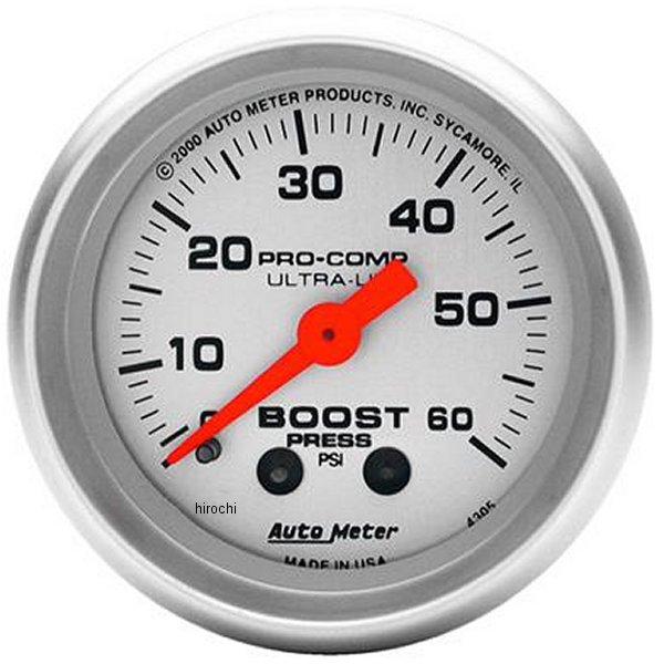  オートメーター Autometer Ultra-Lite 52mm 60 PSI メカニカル ブーストゲージ atm4305 HD店
