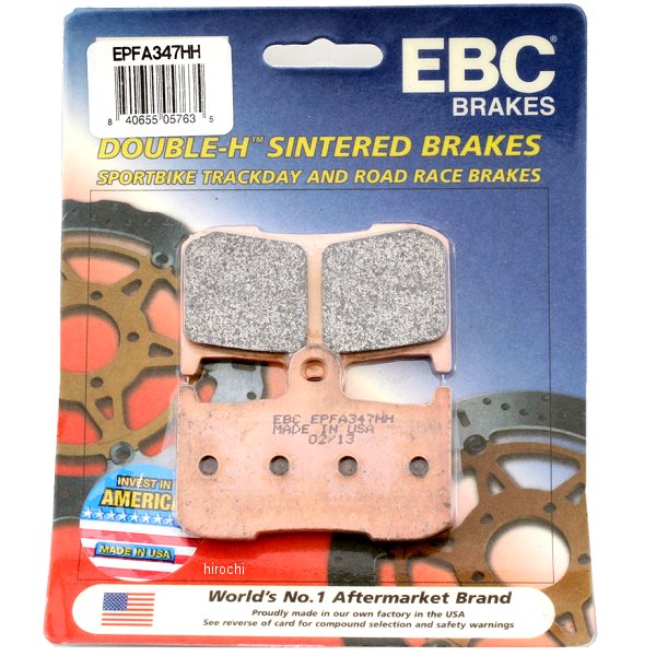 【USA在庫あり】 EBC イービーシー ブレーキパッド フロント 05年-07年 トライアンフ デイトナ (EX-Performance シンタード) ebcEPFA347HH HD店