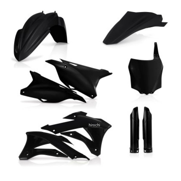 【USA在庫あり】 Acerbis 14年-21年 カワサキ KX85/100 Full プラスチックキット ブラック acb2374110001 HD店