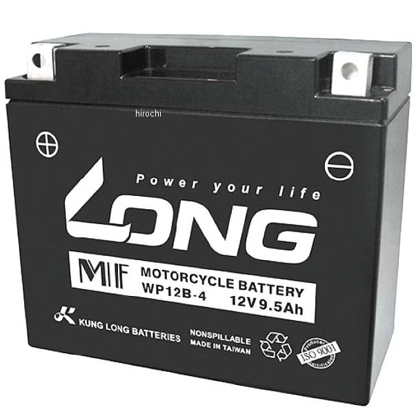 【メーカー在庫あり】 ロング LONG バッテリー 12V、9 5Ah 液注入済 互換 YT12B-BS GT12B-4 WP12B-4 HD店