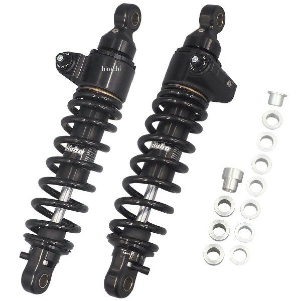 ビチューボ Bitubo 306mm ツインショック 油圧プリロード 14年-15年 FXDBA ブラック14年-15年 ハーレー FXDBA13年-17年 ハーレー FXDBP09年-17年 ハーレー FXDWG08年-17年 ハーレー FXDF06年-17年 ハーレー FXDB06年-16年 ハーレー FXDBB06年-14年 ハーレー FXDC01年-17年 ハーレー FXDLサイズ:306mm(約12")カラー:ブラック プリロード・リバウンドの調整可。油圧スプリング調整式。必ずRフェンダーとベルトガードのクリアランス確認及びショックアブソーバーの上下アライメント確認を行って下さい。必要に応じてフェンダー、ベルトガードをカットして使用して下さい。車高が変わるため、サイドスタンドの変更が必要になる可能性があります。サドルバッグ装着モデル及びサドルバッグサポート装着車両については、リアショックと干渉する可能性がございます。画像は代表商品の画像です。スプリングの線径や長さ、プリロード位置などは車種ごとに異なります。HD034WME22V2楽天 HD店