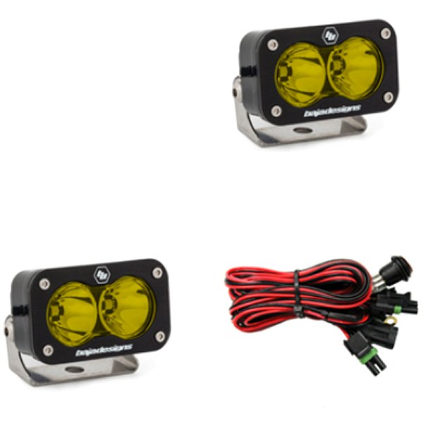 【USA在庫あり】 Baja Designs S2 Proシリーズ LED Light Pods Amber Lens Spot Pattern ペア baj487811 HD店