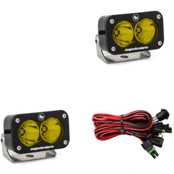 【USA在庫あり】 Baja Designs S2 Proシリーズ LED Light Pods Amber Lens Work/Scene Pattern ペア baj487816 HD店