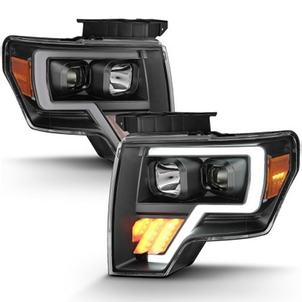 【USA在庫あり】 ANZO 2009-2014 フォード F-150 プロジェクターLight Bar G4 H.L. ブラック Amber anz111445 HD店