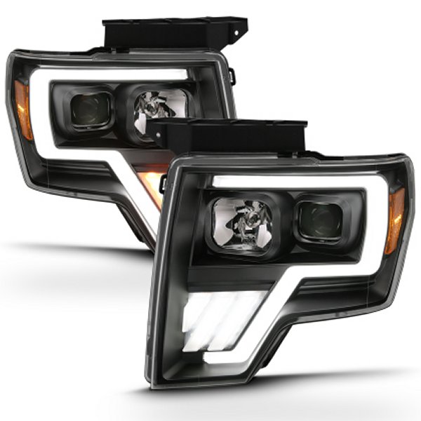 【USA在庫あり】 ANZO 2009-2013 フォード F-150 プロジェクターLight Bar G4 Switchback H.L.Black Amber anz111469 HD店