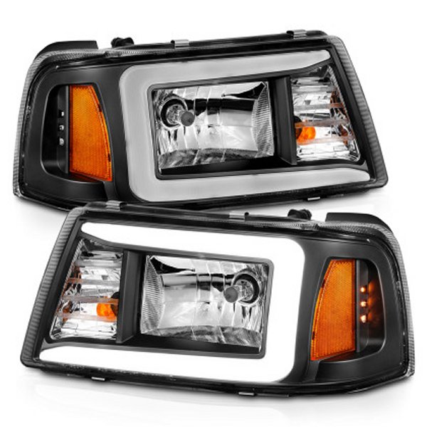 【USA在庫あり】 ANZO 2001-2011 フォード Ranger Crystal ヘッドライト w/ Light Bar ブラック Housing anz111511 HD店