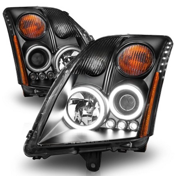  ANZO 07年-12年 ニッサン Sentra プロジェクターヘッドライト Black anz121276 HD店
