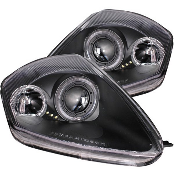 【USA在庫あり】 ANZO 2000-2005 ミツビシ Eclipse プロジェクターヘッドライト w/ Halo Black anz121332 HD店