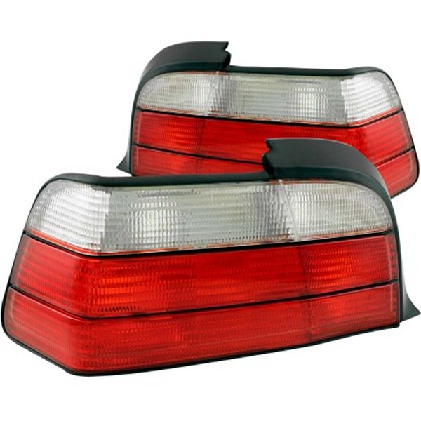 【USA在庫あり】 ANZO 1992-1998 BMW 3シリーズ E36 Coupe/Convertable Taillights Red/Clear anz221215 HD店
