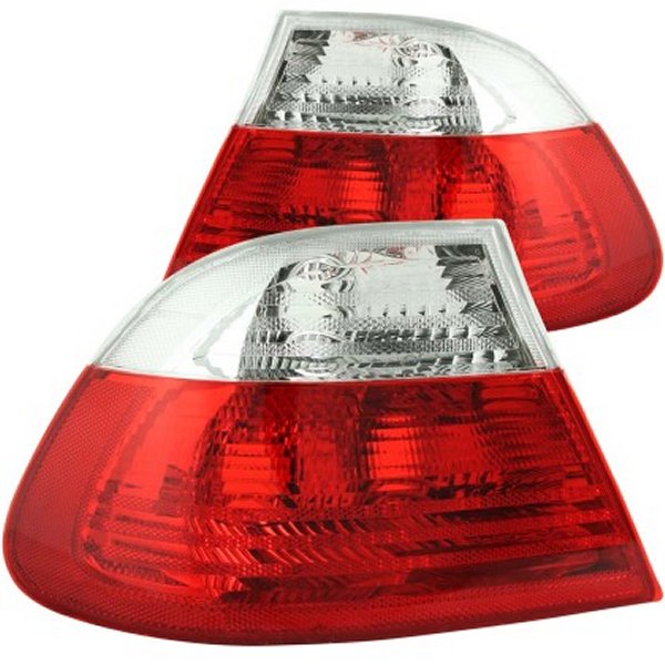 【USA在庫あり】 ANZO 2000-2003 BMW 3シリーズ E46 Taillights Red/Clear anz221217 HD店