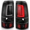 【USA在庫あり】 ANZO 1999-2002 Chevy Silverado 1500 LED Taillights Plank Style ブラック w/Clear Lens anz311330 HD店