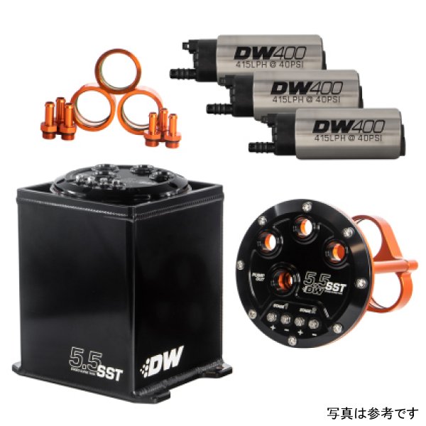 【USA在庫あり】 DeatschWerks 5.5L Modular Surge Tank Includes 3 DW400 Fuel Pumps dwk6-401-55ST HD店