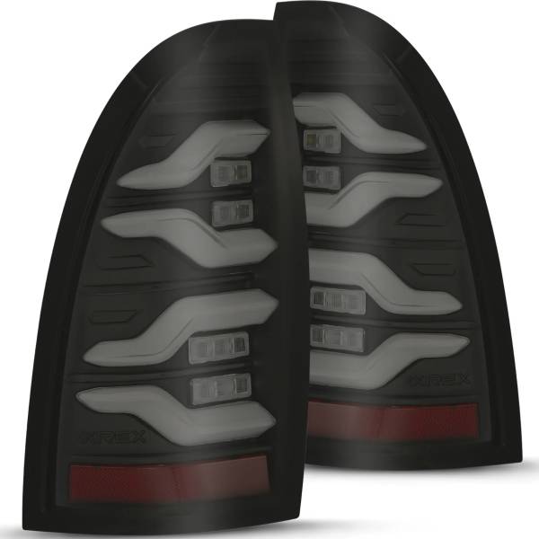  AlphaRex LUXXシリーズ LED テールライト ブラック 05年-15年 トヨタ Tacoma arx680060 HD店