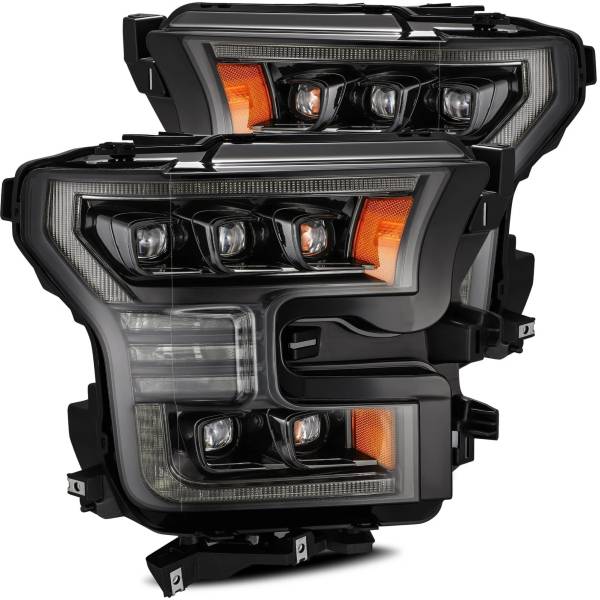 【USA在庫あり】 AlphaRex NOVAシリーズ LED プロジェクター ヘッドライト Plank Style アルファブラック 17年-20年 フォード Raptor a..