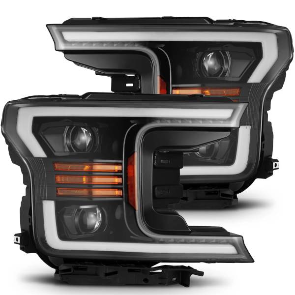  AlphaRex PROシリーズ プロジェクター ヘッドライト Plank Style グロスブラック 18年-19年 フォード F-150 arx880188 HD店