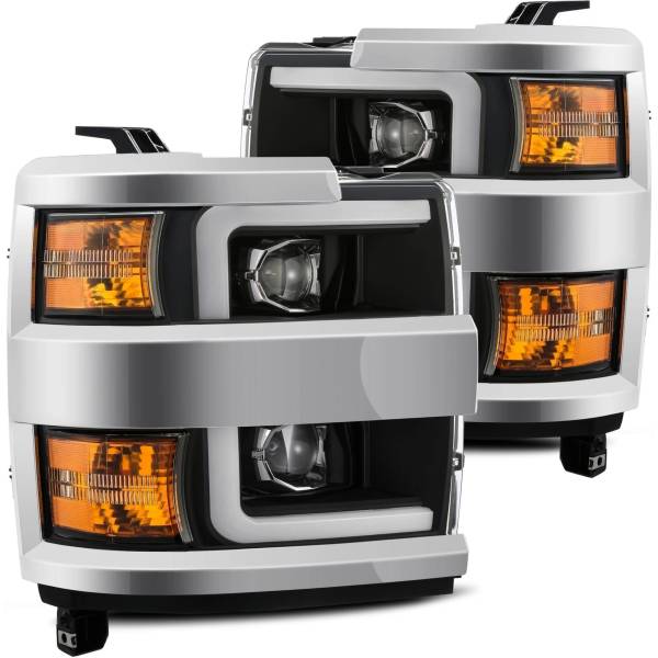  AlphaRex PROシリーズ プロジェクター ヘッドライト Plank Style ブラック 15年-19年 Chevy 2500HD arx880224 HD店