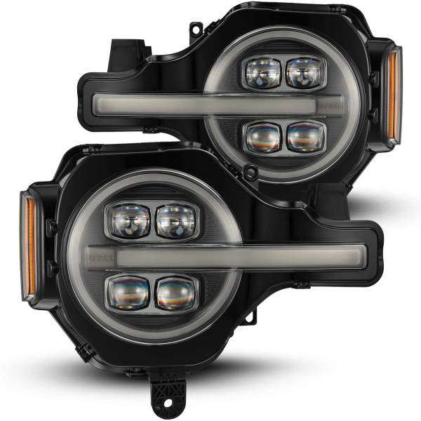  AlphaRex NOVAシリーズ LED プロジェクターヘッドライト ブラック 21年-23年 フォード Bronco arx880260 HD店