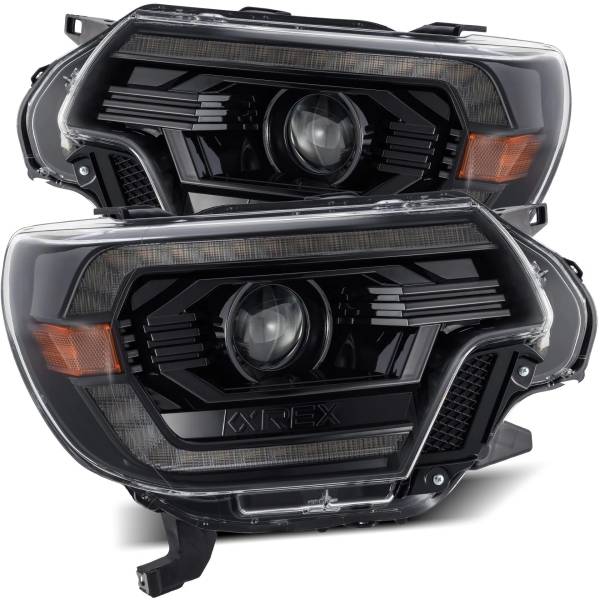  AlphaRex PROシリーズ プロジェクターヘッドライト Plank Style アルファブラック 12年-15年 トヨタ Tacoma arx880748 HD店