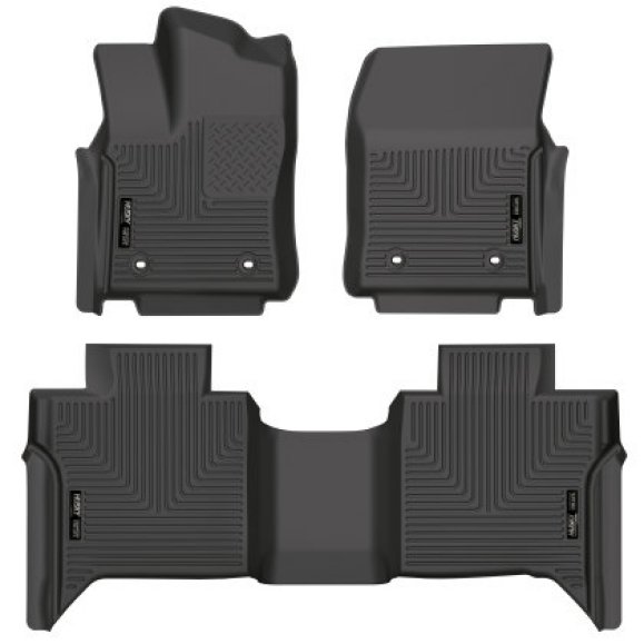  Husky Liners 2022 トヨタ Tundra WeatherBeater CC CrewMax フロント & 2nd Seat Floor Liner - ブラック hsl99481 HD店