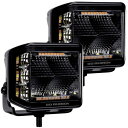 【USA在庫あり】 Go Rhino Xplor Blackout Comboシリーズ Cube Sideline LED Flood Lights w/Amber 4x3 - Blk (Pair) gor750700322FCS HD店