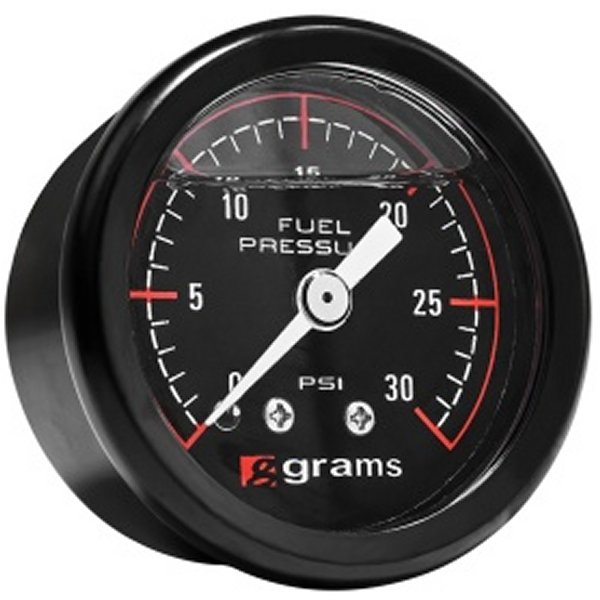 【USA在庫あり】 Grams Performance 0-30 PSI フューエル Pressure ゲージ grpG2-99-0030 HD店