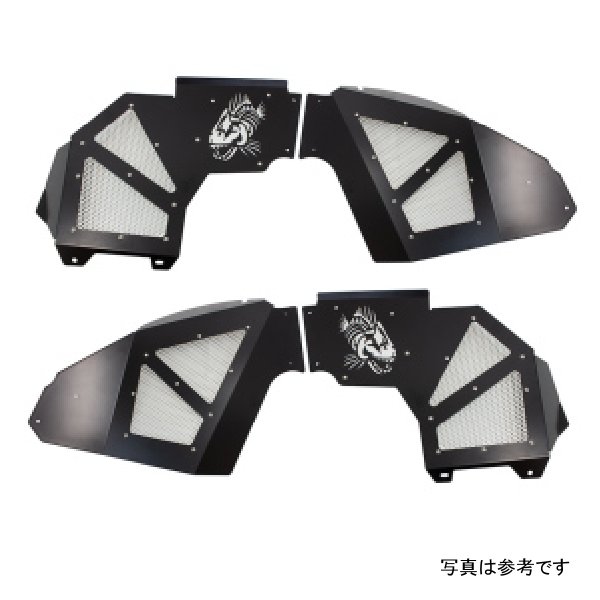  Fishbone Offroad フロントインナーフェンダー ペア アルミニウム ブラック 18年以降 ジープ ラングラー JL fboFB33130F HD店