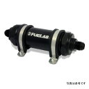 【USA在庫あり】 Fuelab 828 インライン燃料フィルター ロング - 8AN In/Out 10 ミクロン ファブリック - ブラック flb82802-1 HD店