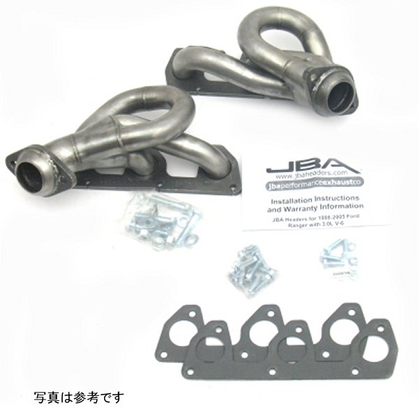  JBA 02年-08年 フォード Ranger 3.0L V6 w/o EGR 1-1/2in Primary Raw 409SS Cat4Ward Header jba1647S-1 HD店