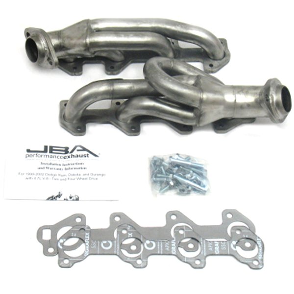  JBA 04年-07年 ダッジ Dakota 4.7L PowerTech 1-1/2in Primary Raw 409SS Cat4Ward Header jba1949S-2 HD店