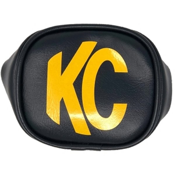  KC HiLiTES 3in. Rectangle Soft Cover (2個) - ブラック w/Yellow KC Logo kcl5303 HD店