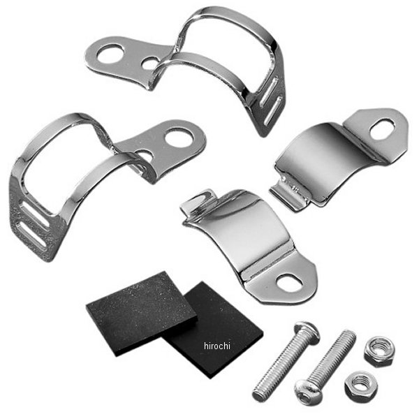 【USA在庫あり】 DRAG ウインカー取付金具 フォーク用 35mm-39mm (左右ペア) DS-285052 HD店