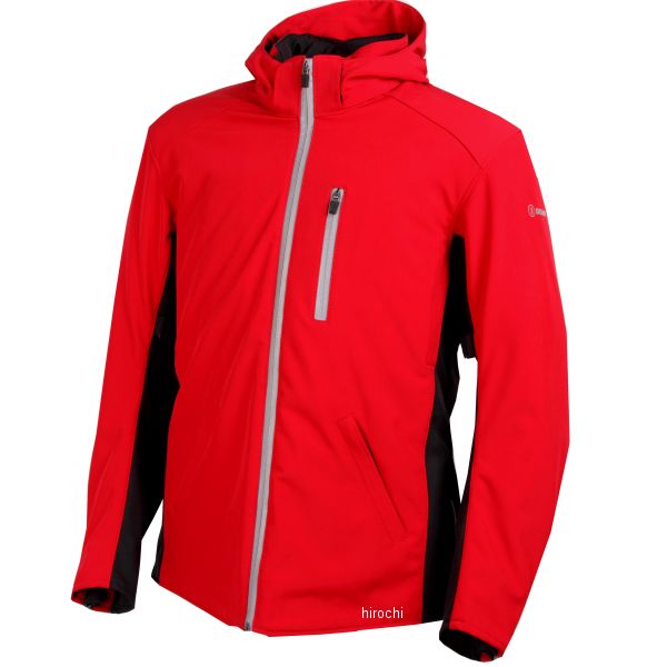 デグナー DEGNER フード付ソフトシェルジャケット 赤 Lサイズ 17WJ-11 HD店