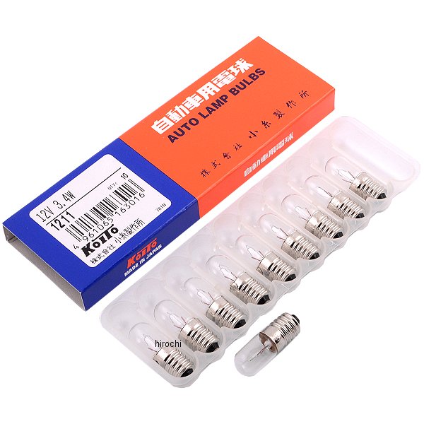 小糸製作所 白熱バルブ T10 12V3.4W エジソンベース 10個入り 1211 HD店