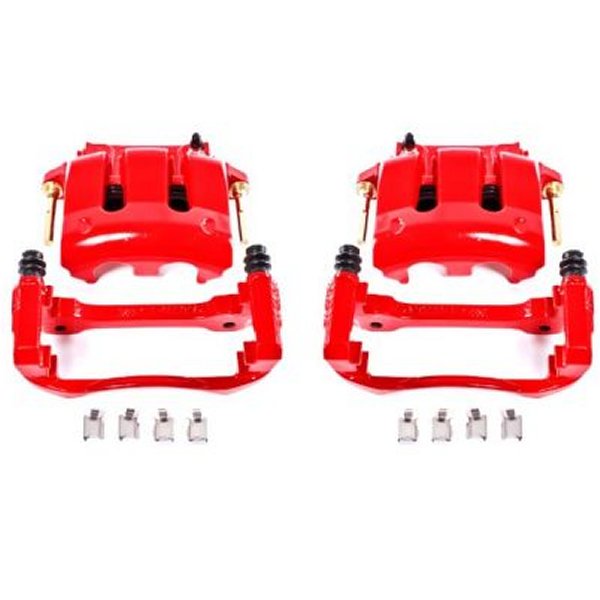 ��USA�߸ˤ���� Power Stop 05ǯ-14ǯ �ե����� Mustang �ե���� ��å� Calipers w/�֥饱�å�s - 2�� psbS4928A HDŹ