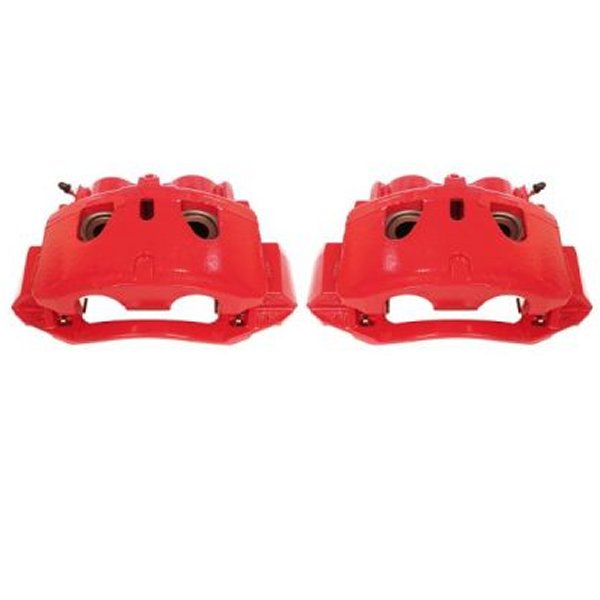 USA߸ˤ Power Stop 11-19 Chevrolet Silverado 2500 HD Front Red Calipers w/Brackets - Pair psbS5302 HDŹ