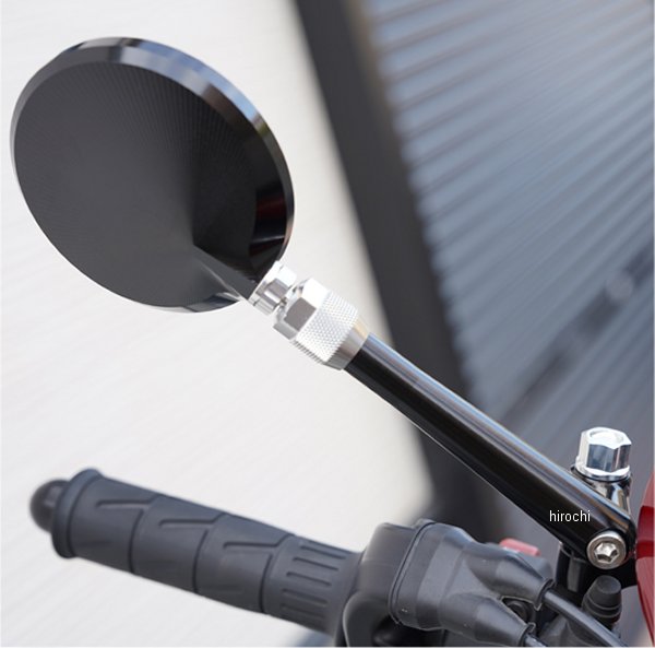 アントライオン antlion ミラー ロング 可変タイプ 丸型 ショートマウント 正ネジ 黒 29500-BK HD店