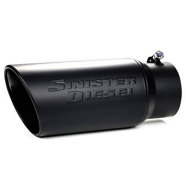 【USA在庫あり】 Sinister Diesel Universal ブラック Ceramic Coated Stainless Steel エキゾースト T..