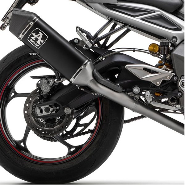 アロー Arrow スリップオンマフラー Veloce 触媒なし アルミダーク 20年-22年 トライアンフ Street Triple765RS 71502VAN HD店
